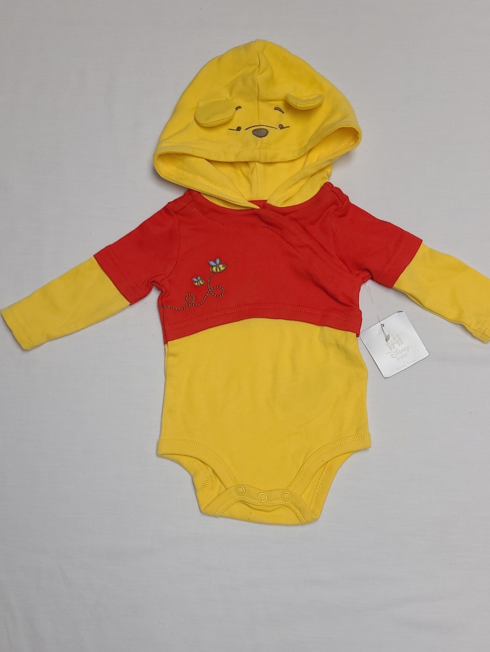 NWT Disney Baby Embroidered Winnie the Pooh One-Piece Cotton Bodysuit Costume